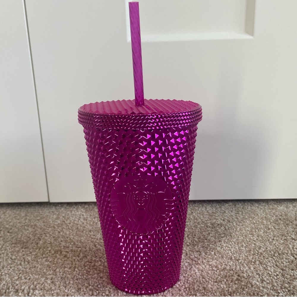 Starbucks Studded Hot Pink Tumbler Cup 16oz